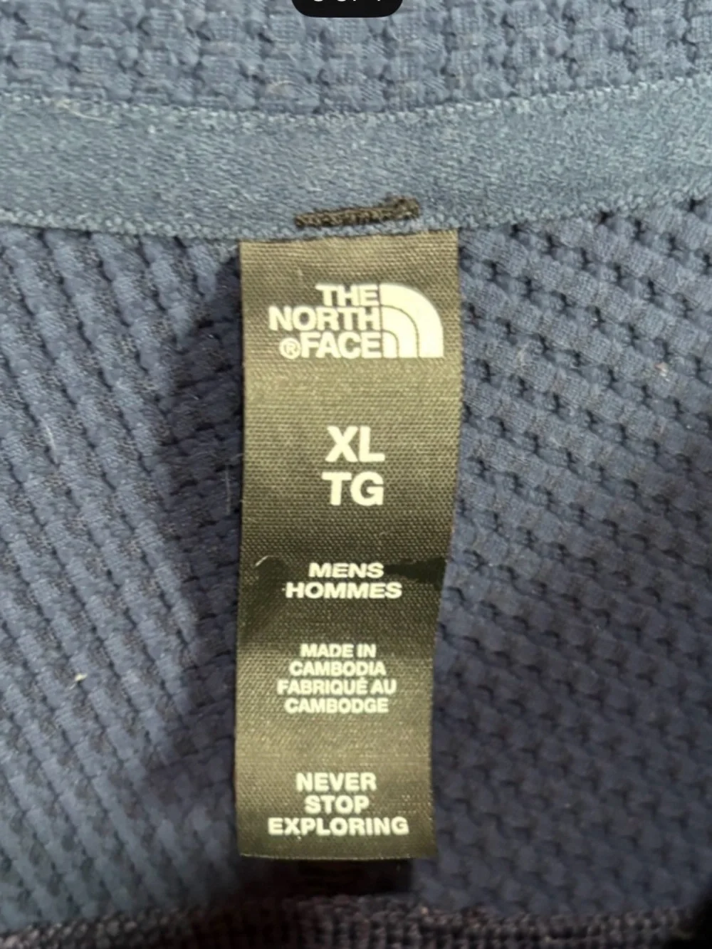 The North Face navy waffle